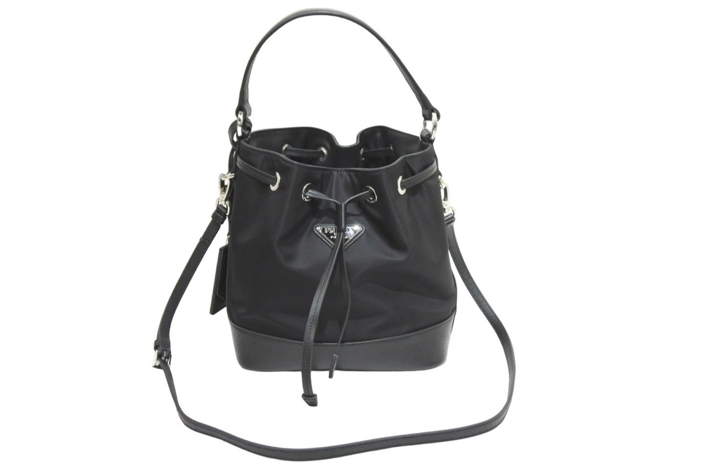 Prada drawstring shoulder bag Handbag black triangle
